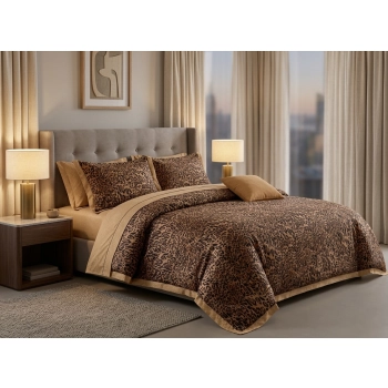 Pościel która otula spokojem 160x200 elegancka Panterka PK818 z PRZEŚCIERADŁEM